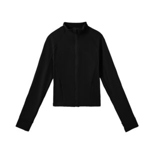 Áo khoác thể thao trơn 2610YFT Đen