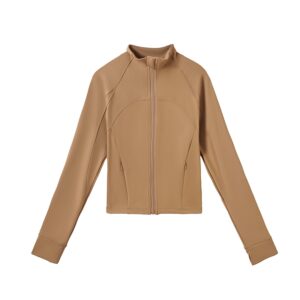 Áo khoác thể thao trơn 2610YFT Nâu đậm