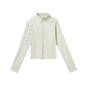 Áo khoác thể thao trơn 2610YFT Trắng