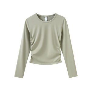 Áo thun dài tay 5015CX Xanh rêu nhạt