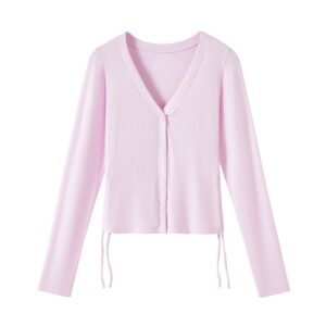 Áo thun dài tay Cardigan 5071TX Hồng baby